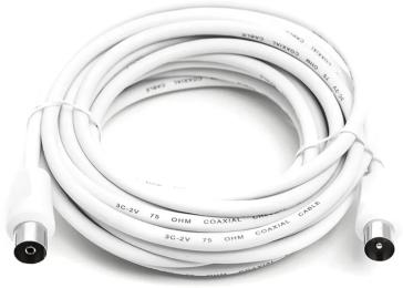 Коаксіальний кабель PowerPlant CA911936 White AV 75 Омів 5 м