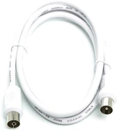 Коаксіальний кабель PowerPlant CA911950 White AV 75 Омів 1.5 м
