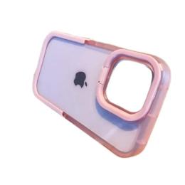 Чохол-накладка Infinity Clear Bumper для iPhone 11 Pro Max Pink з тримачем