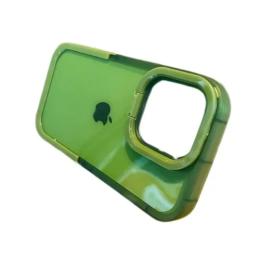 Чохол-накладка Infinity Clear Bumper для iPhone 14 Pro Max Green з тримачем
