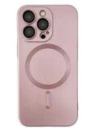 Чохол-накладка Infinity Magnetic Matte Soft для iPhone 14 Pink + захист камери