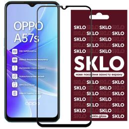 Захисне скло SKLO 3D (full glue) для Oppo A57s Black