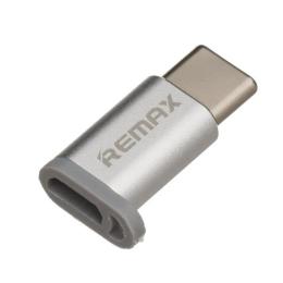 Перехідник Remax Feliz MicroUSB (мама) - USB Type-C (тато) Silver