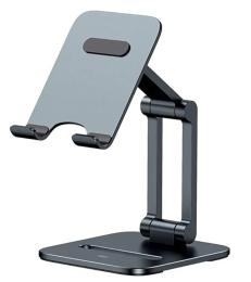 Тримач-підставка для телефона Baseus Desktop Biaxial Foldable Metal Stand Gray