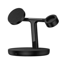 Док-станція Baseus Swan 3-in-1 Wireless Magnetic Charging Bracket 20W Black