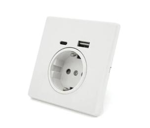Розетка Voltronic Socket White Input: AC:110-250V / 16A, Type-C / USB