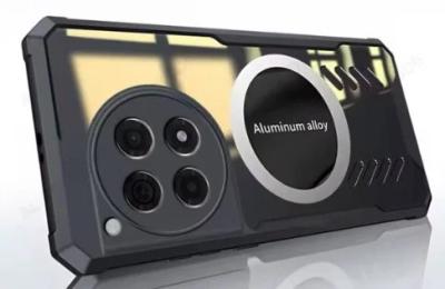 Чохол-накладка Infinity Military Aluminum Alloy для OnePlus 12R/OnePlus 3/OnePlus Ace 3 Pro Transparent Black