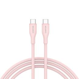 Дата-кабель Canyon CC60SC10 USB-C (тато)  -  USB-C (тато) 1m Pink Sand 60W