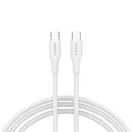 Дата-кабель Canyon CC60SC10 USB-C (тато)  -  USB-C (тато) 1m White