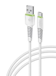 Дата-кабель Intaleo CBFLEXT1 USB (тато)  -  USB Type-C (тато), 1.2 m White (1283126568534)