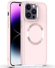 Чохол-накладка EpiK TPU Bonbon Metal Style with MagSafe Apple iPhone 14 Plus (6.7) Light Pink