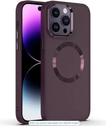 Чохол-накладка EpiK TPU Bonbon Metal Style with MagSafe Apple iPhone 14 Plus (6.7) Plum