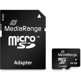 Карта памяті MediaRange 64GB microSDXC Class 10 + SD Adapter MR955