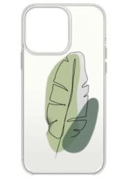 Чохол-накладка Infinity Simple Print для iPhone 14 Transparent Листок