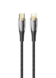 Дата-кабель ColorWay Type-C (тато) - Apple Lightning (тато) (CW-CBPDCL057-BK) Black 3А 1.2м