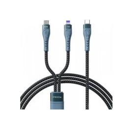 Дата-кабель Proda PD-B73th Type-C (тато) - Lightning/Type-C (тато) 1.3m Black 100W (PD-B73th-BK)