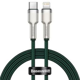 Дата-кабель Baseus Cafule Type-C (тато) - Lightning (тато) 1m Green 20W 2.4А CATLJK-A06