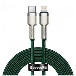 Дата-кабель Baseus Cafule Type-C (тато) - Lightning (тато) 2m Green 20W CATLJK-B06