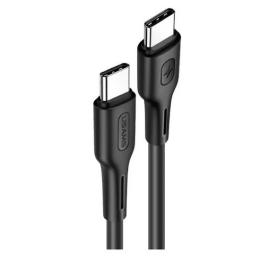 Дата-кабель USAMS US-SJ459 U43 Type-C (тато) - Type-C (тато) 1.2m Black 100W