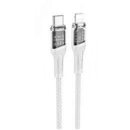 Дата-кабель Hoco U111 Type-C (тато) - Lightning (тато) 1.2m Gray