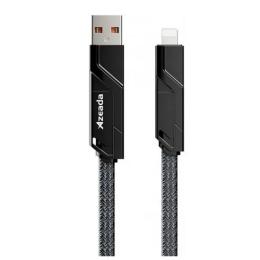 Дата-кабель Proda Azeada Armor PD-B96th-BK USB-A/USB Type-C (тато) - Lightning/USB-C (тато) 1.5m Black