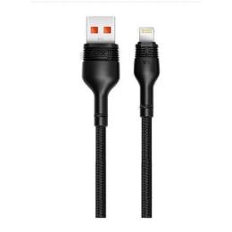 Дата-кабель XO NB55 Type-A (тато) - Lightning (тато) 1m Black