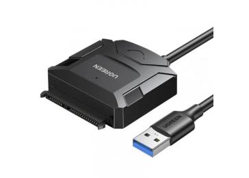 Перехідник Ugreen CR108 USB 3.0 (тато) - SATA III + DC (мама) Black (20611)