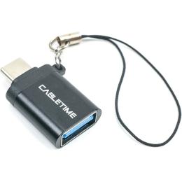 Перехідник Cabletime CA913688 OTG USB 3.0 Type-C (тато) - USB Type-A (мама)