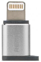 Перехідник Remax RA-OTG RA-USB2 micro USB (мама) - Lightning (тато) Silver