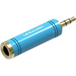 Перехідник Vention VAB-S04-L mini-jack 3.5 мм (тато) - jack 6.35 мм (мама) Blue