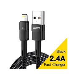 Дата-кабель Essager Star Fast Charging EXCL-XCA01 Type-A (тато) - Lightning (тато) 2m Black