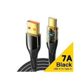 Дата-кабель Essager Interstellar Transparent Design EXCT-XJA01-P Type-A (тато) - Type-C (тато) 2m Black