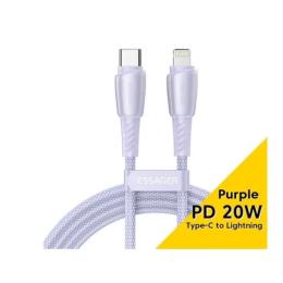 Дата-кабель Essager EXCTL-CH05 Type-C (тато) - Lightning (тато) 1m Purple Rainbow Fast Charging