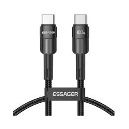 Дата-кабель Essager EXCTT1-XC01 Type-C (тато) - Type-C (тато) 1m Black Star 100W Charging