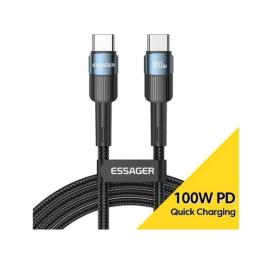 Дата-кабель Essager EXCTT1-XC03 Type-C (тато) - Type-C (тато) 1m Blue Star 100W Charging