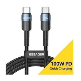 Дата-кабель Essager EXCTT1-XCA03 Type-C (тато) - Type-C (тато) 2m Blue Star 100W Charging