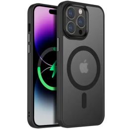 Чохол-накладка EpiK TPU + PC Metal Buttons with MagSafe Colorful для Apple iPhone 14 Pro Max (6.7) Black