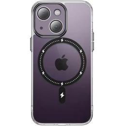 Чохол-накладка EpiK TPU + PC Colorful with MagSafe для Apple iPhone 14 (6.1) Black