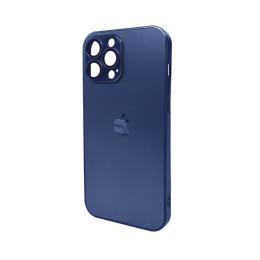 Чохол-накладка Infinity AG Glass Matt Frame Color Logo for Apple iPhone 13 Pro Max Navy Blue