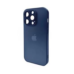 Чохол-накладка Infinity AG Glass Matt Frame Color Logo for Apple iPhone 14 Pro Navy Blue