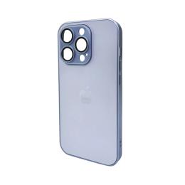 Чохол-накладка Infinity AG Glass Matt Frame Color Logo for Apple iPhone 14 Pro Sierra Blue