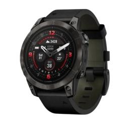 Смарт-годинник Garmin Epix Pro Gen 2 Sapphire 47mm (010-02803-30) Carbon Gray with B. Leather Band