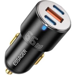 Автомобільний адаптер для телефона Essager (ECC2C1A-FF01) Black City Dual Car Charger 66W