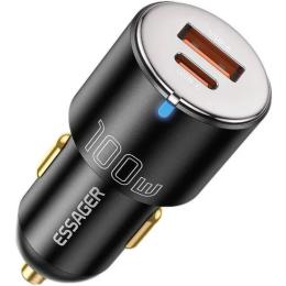 Автомобільний адаптер для телефона Essager (ECCAC-QTZ01) Black Optimus Prime High Power Car Charger 100W