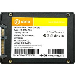 Жорсткий диск внутрішній SSD ATRIA XT200 240GB 2.5 SATA (ATSATXT200/240)