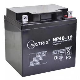 Акумулятор для ДБЖ Matrix NP40-12 Black 12V 40AH, 198*166*170mm