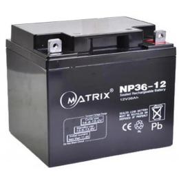 Акумулятор для ДБЖ Matrix NP36-12 Black 12V 36AH, 195*130*155mm