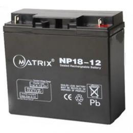 Акумулятор для ДБЖ Matrix NP18-12 Black 12V 18AH, 181*76*167mm