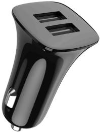 Автомобільний адаптер для телефона Jellico F1 2USB 3.1A Black