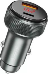 Автомобільний адаптер для телефона Jellico F13 Gray 52.5W